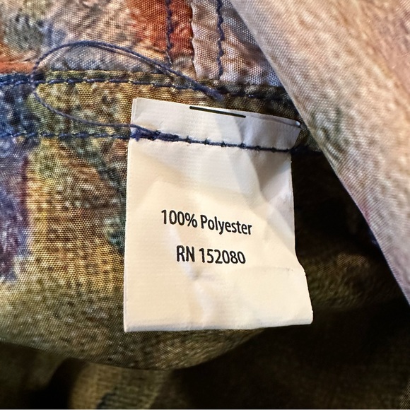 FINE ART RAINCAPER - TIFFANY PEONIES & IRIS TRAVEL CAPE -Reversible with… - Picture 4 of 11